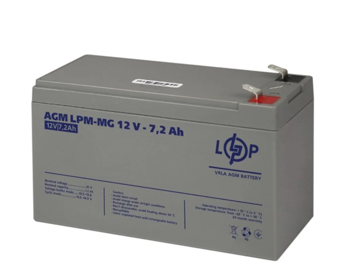 Акумулятор мультигелевий AGM LPM-MG 12V - 7.2 Ah