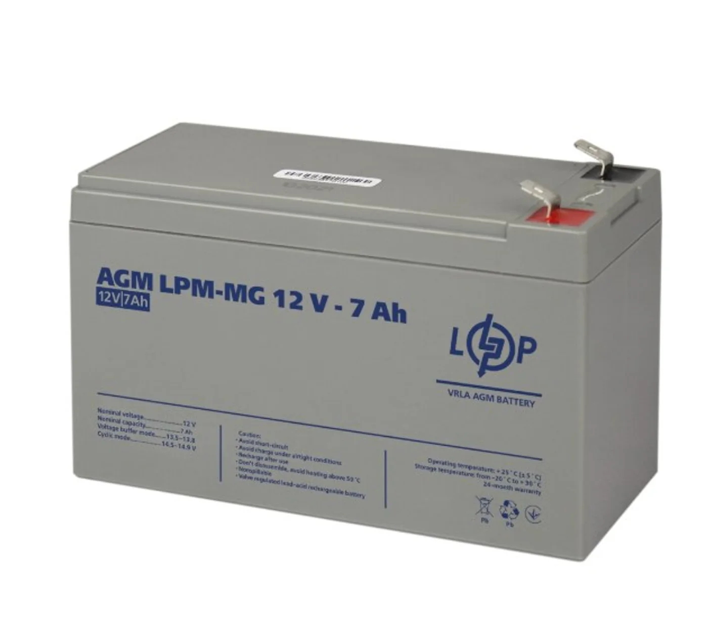 Акумулятор мультигелевий AGM LPM-MG 12V - 7 Ah