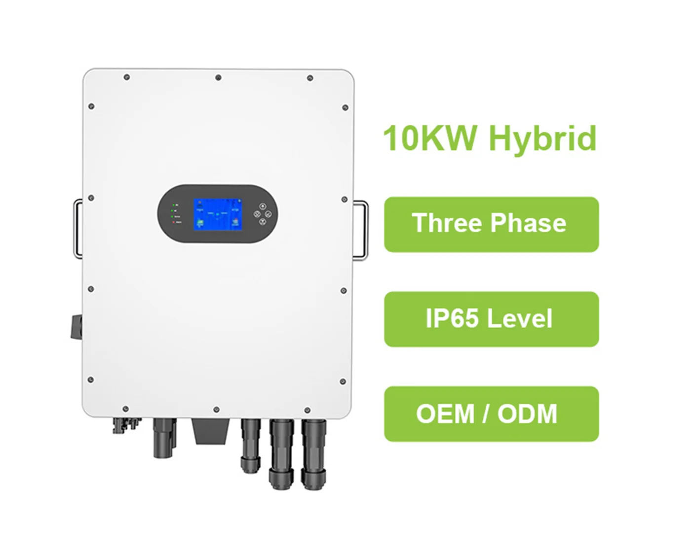 Гібридний інвертор трифазний ZLPOWER 10KW IP65 DC 40-60 AC 380 PV 125-500V 10KW-TPM-EU