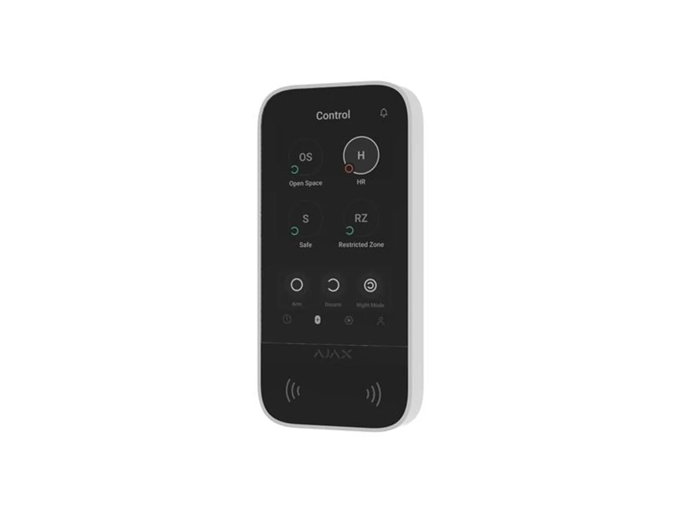 Клавіатура з сенсорним дисплеєм Ajax KeyPad TouchScreen, jeweller, бездротовий, білий