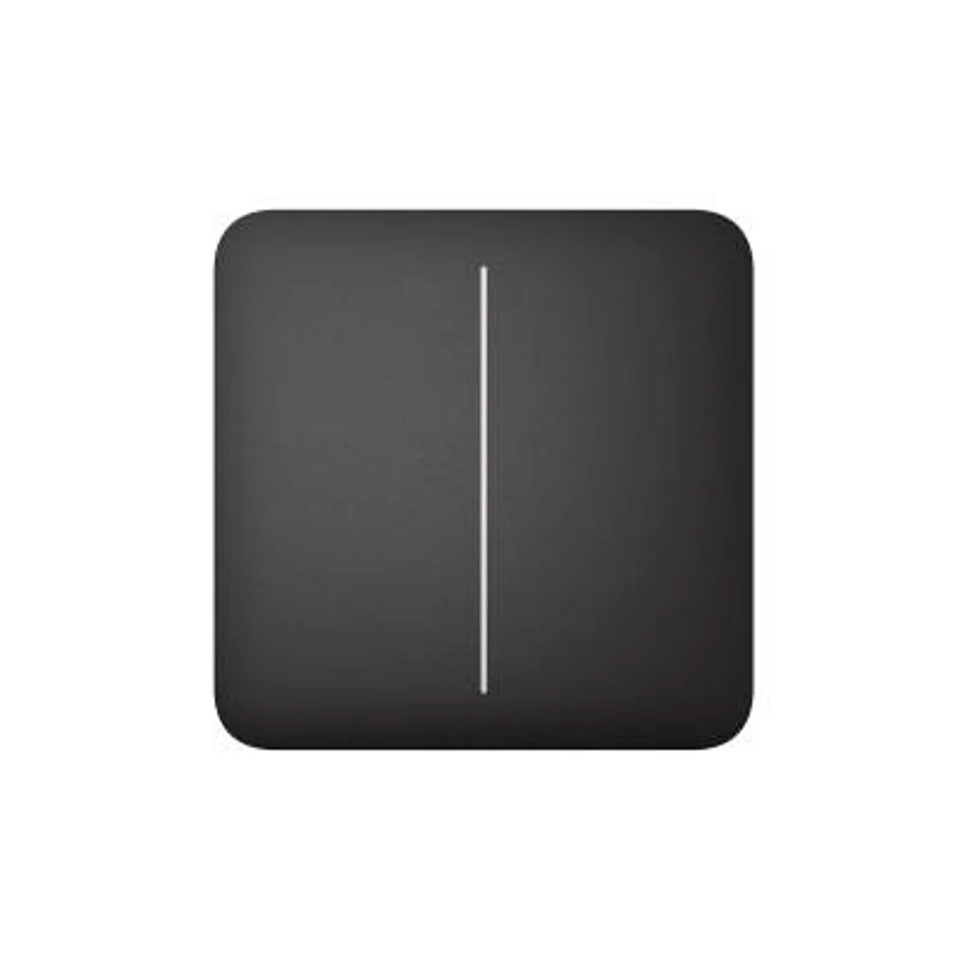 Кнопка для двоклавішного вимикача Ajax SoloButton 2-gang for LightSwitch, Jeweler, бездротовий, чорн