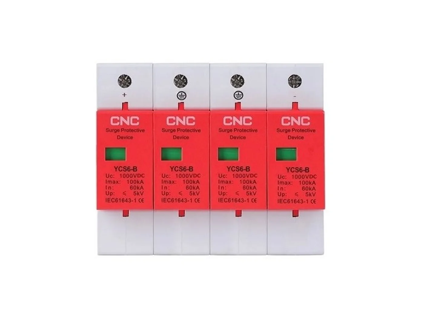 Обмежувач імпульсних перенапруг CNC YCS6/4P-B 60-100KA DC1000V DC