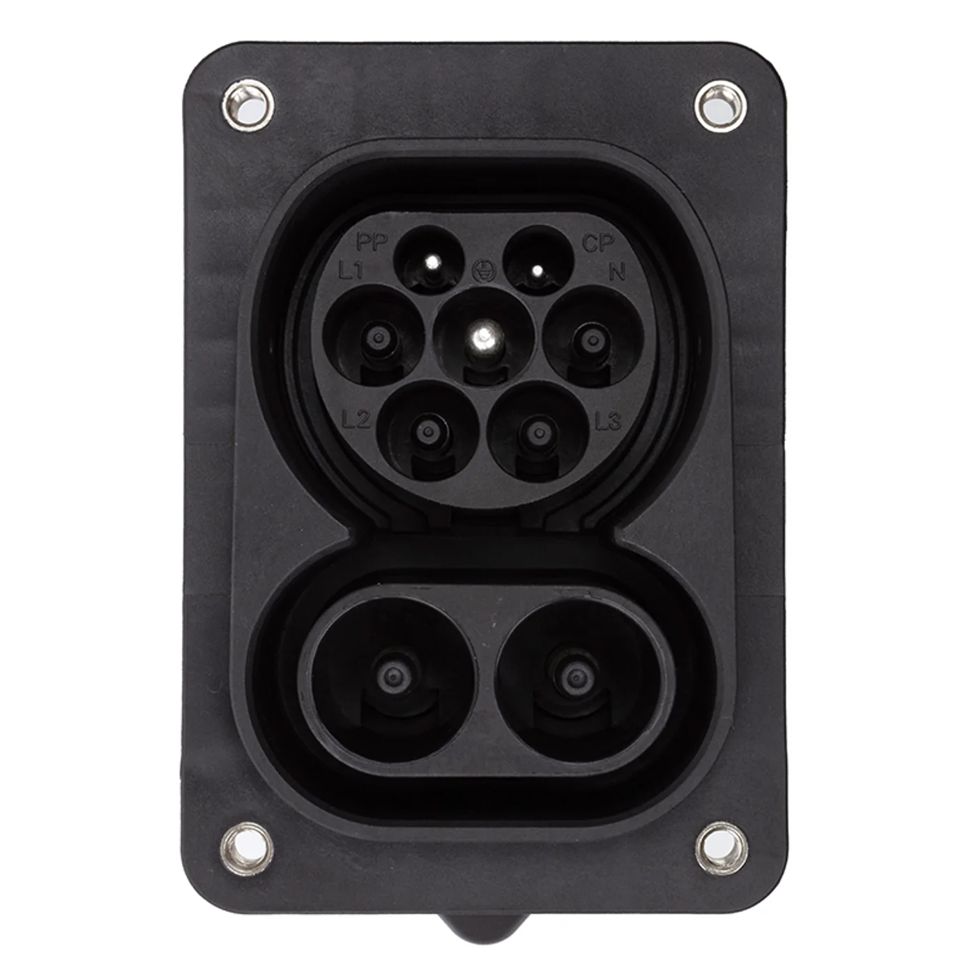 Розетка Duosida для електромобілiв CCS Combo 2 (Male), 200A, 32A, 3-фазний